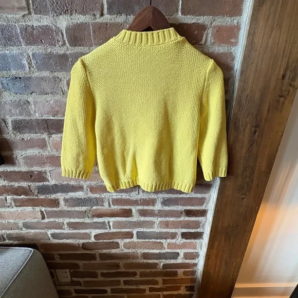 Zara Kids Bright Yellow Knit Button Cardigan - Picture 4 of 6